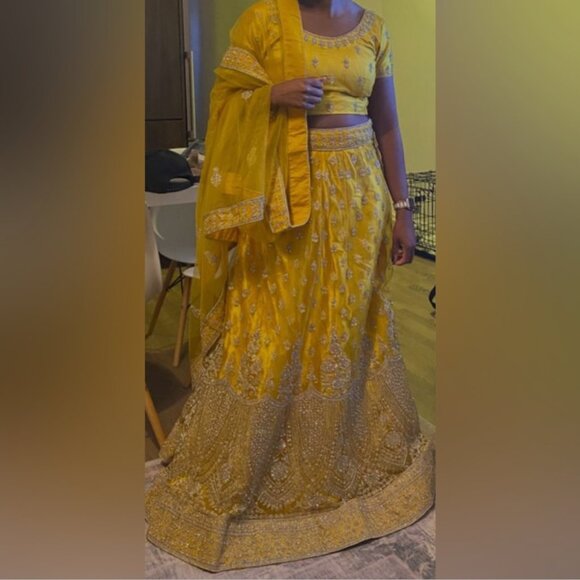 Yellow Gold Lehenga Choli - Picture 1 of 1